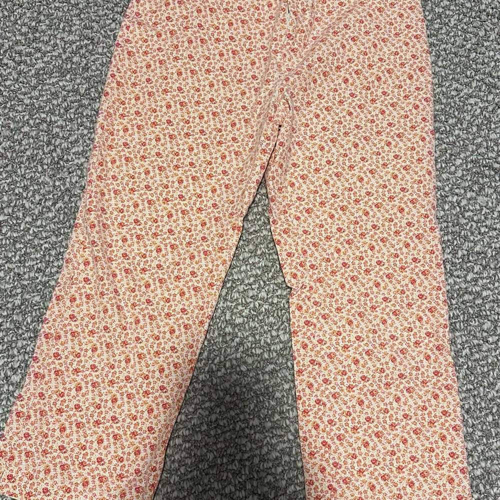Faded Glory Pink and White Floral Pants